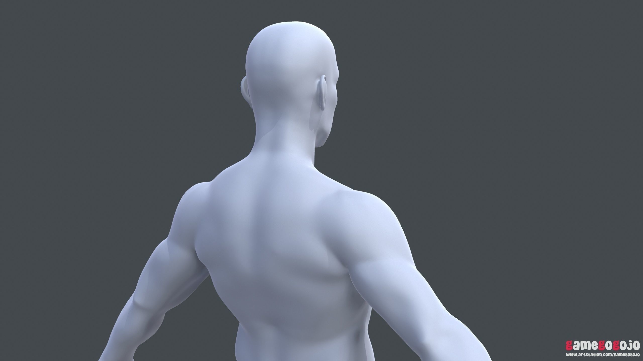 Base Mesh Male Character 3D model_7