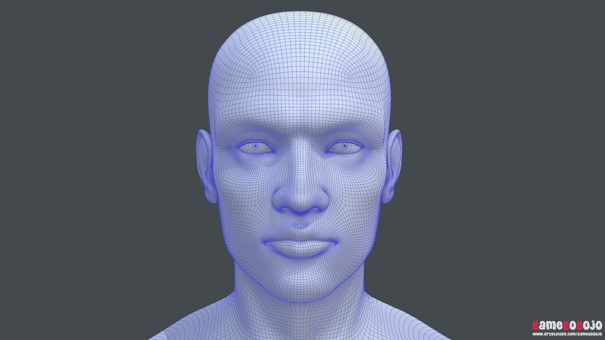 Base Mesh Male Character 3D model_9