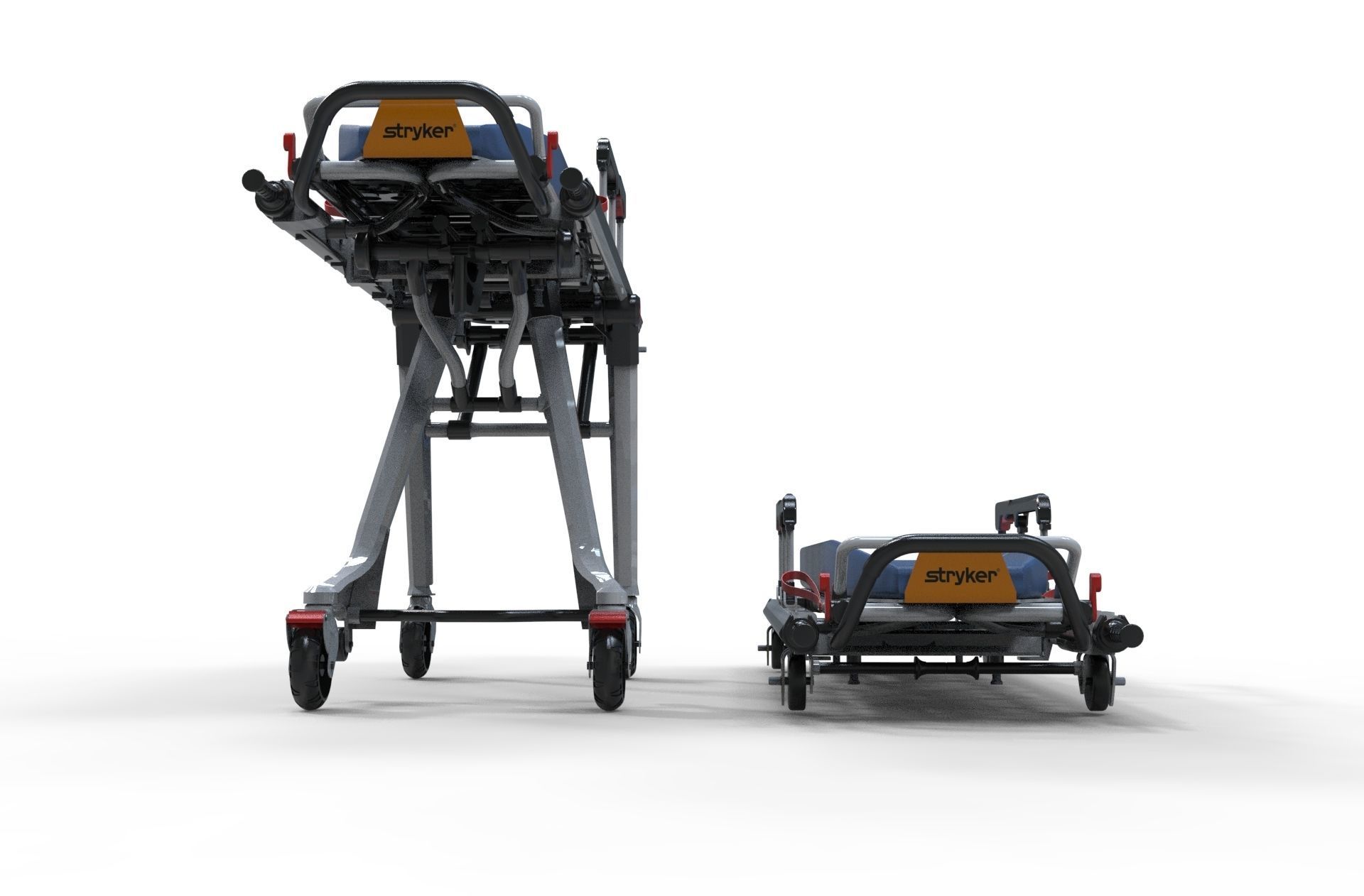 Stretcher emergency Hospital 3d model  3D model_1