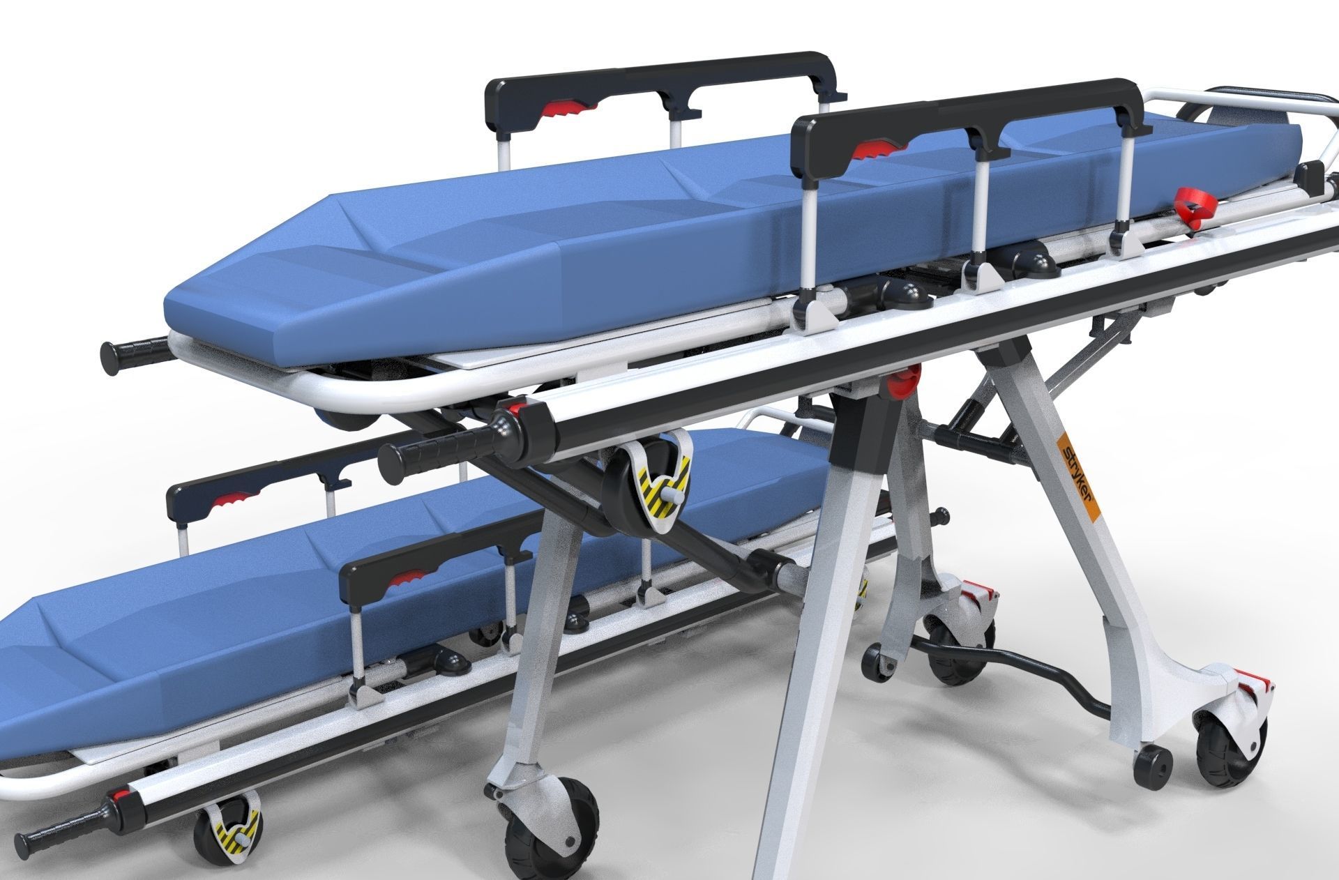 Stretcher emergency Hospital 3d model  3D model_5