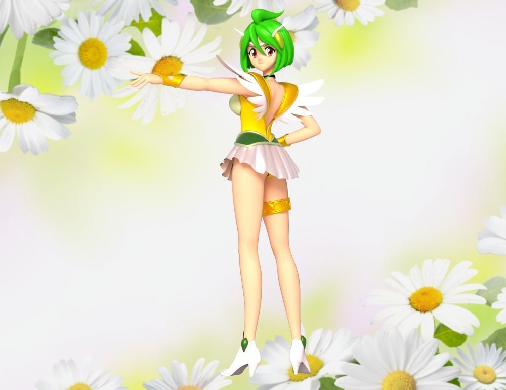 Love Angel Daisy 3D model_1