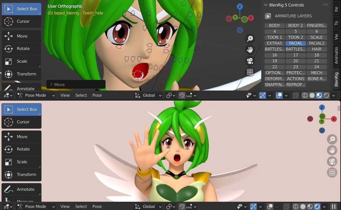 Love Angel Daisy 3D model_8