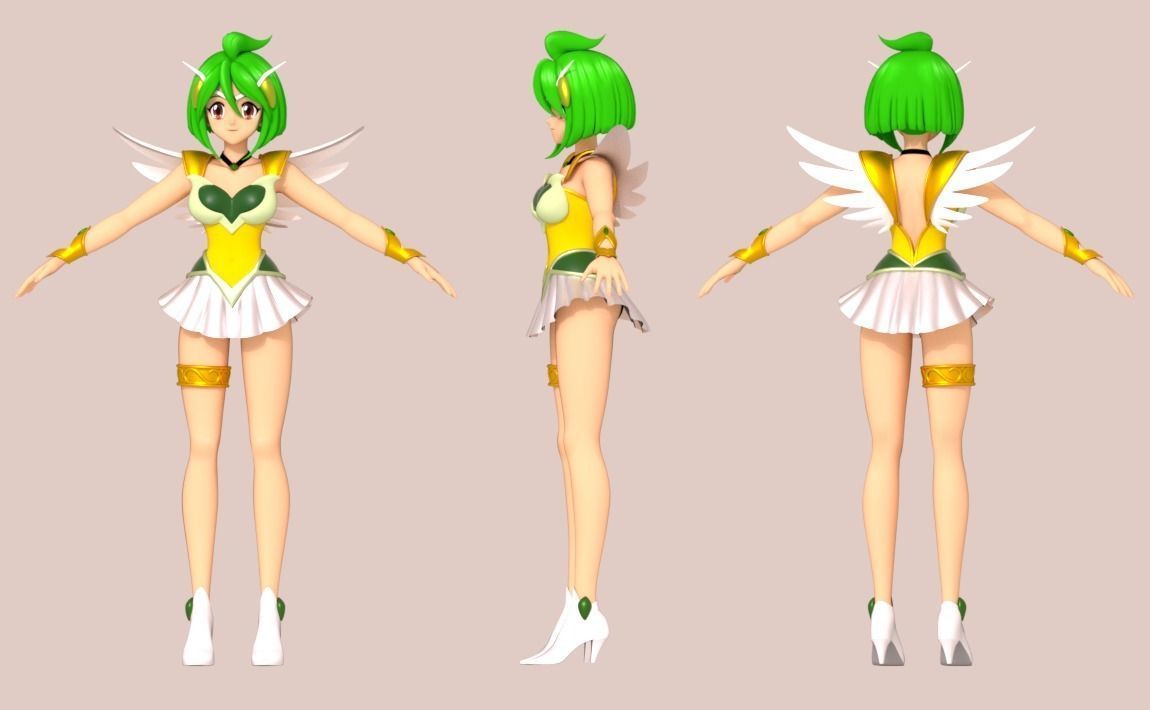 Love Angel Daisy 3D model_3