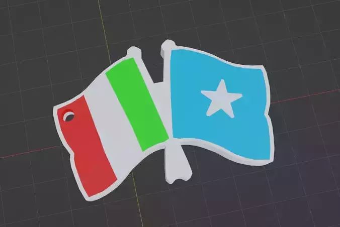 Italy x Somalia Unite Keychain