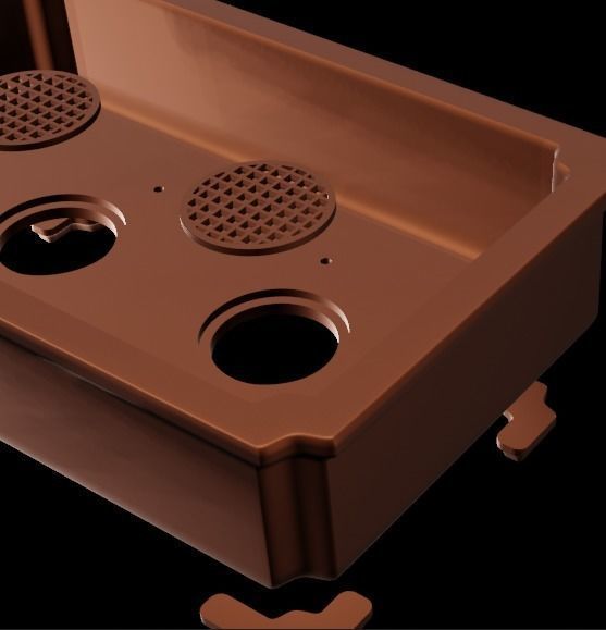 Bonsai pot rectangular 001 3D print model_6