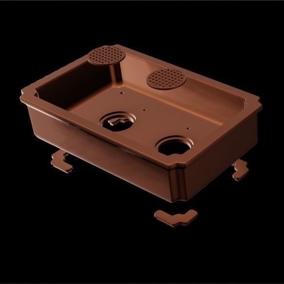 Bonsai pot rectangular 001 3D print model_1