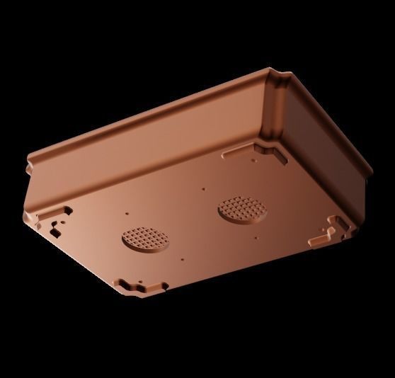 Bonsai pot rectangular 001 3D print model_3