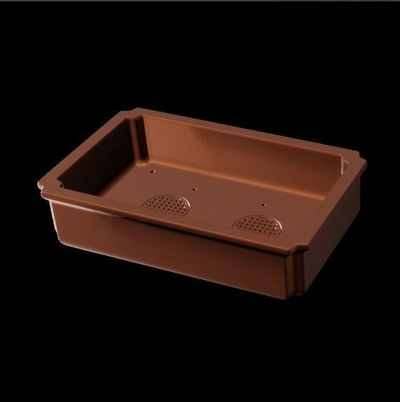 Bonsai pot rectangular 001 3D print model_7