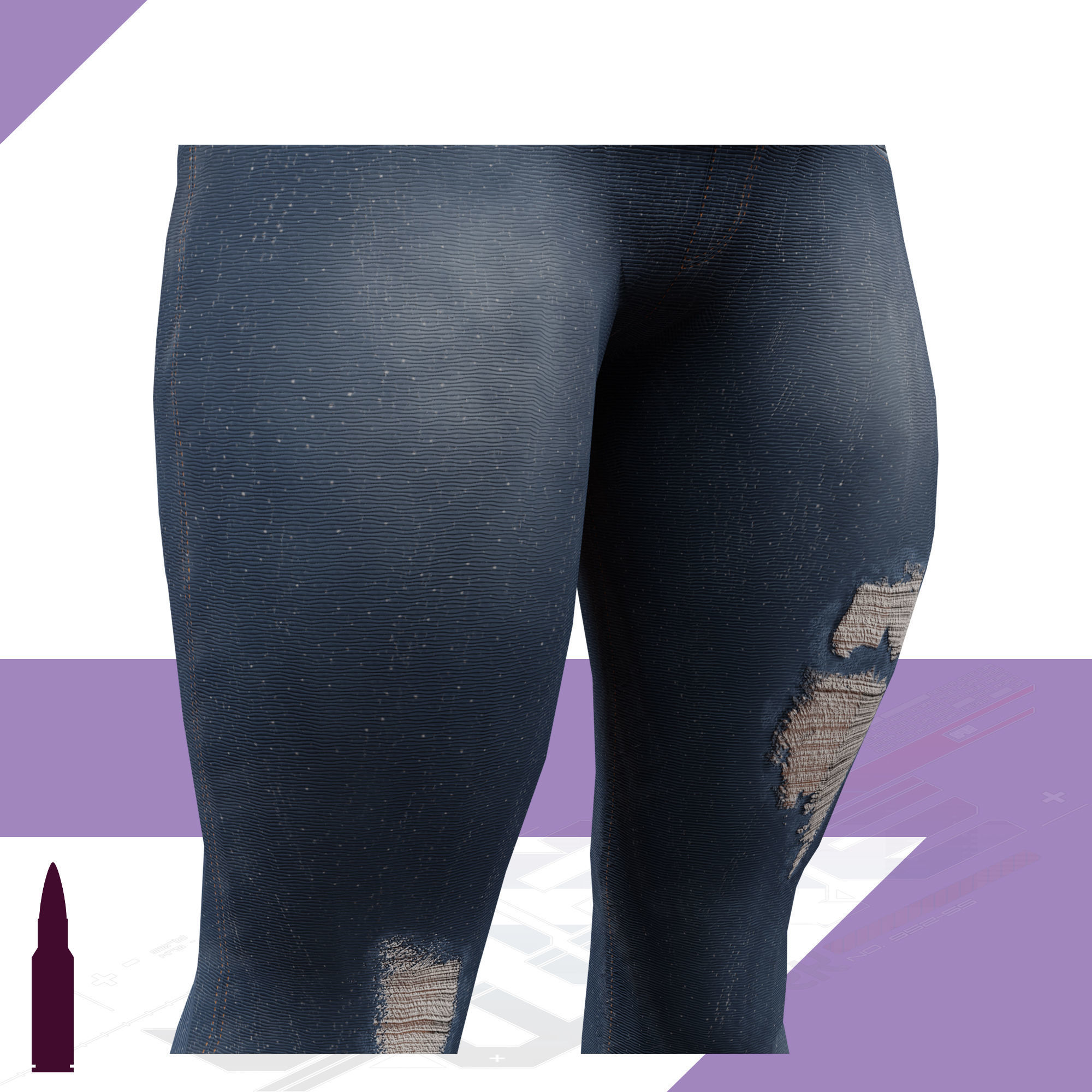 Naughty Girl - Game Ready Low-poly Character Low-poly 3D model_14