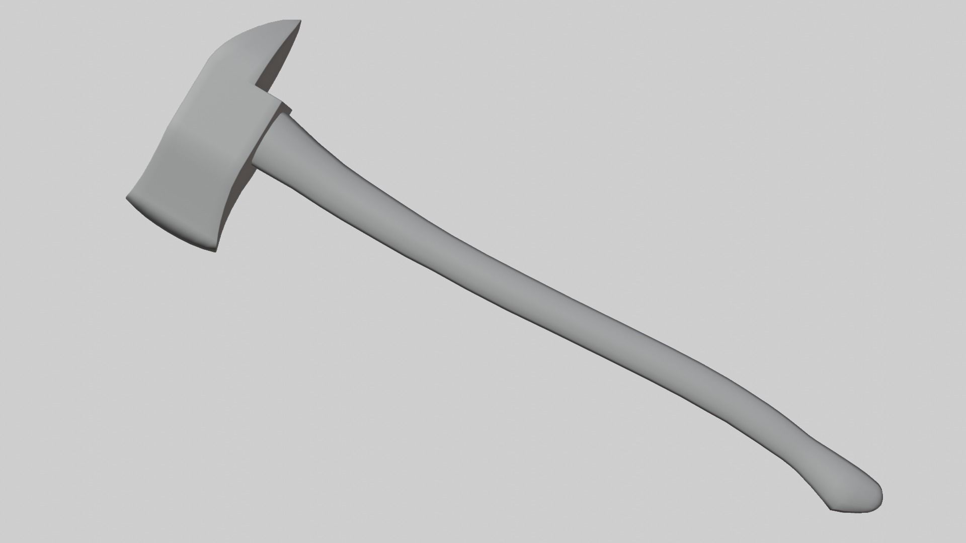 Axe with wooden handle Low-poly 3D model_8