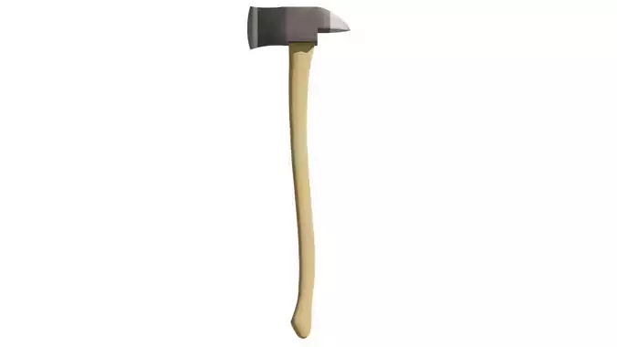 Axe with wooden handle