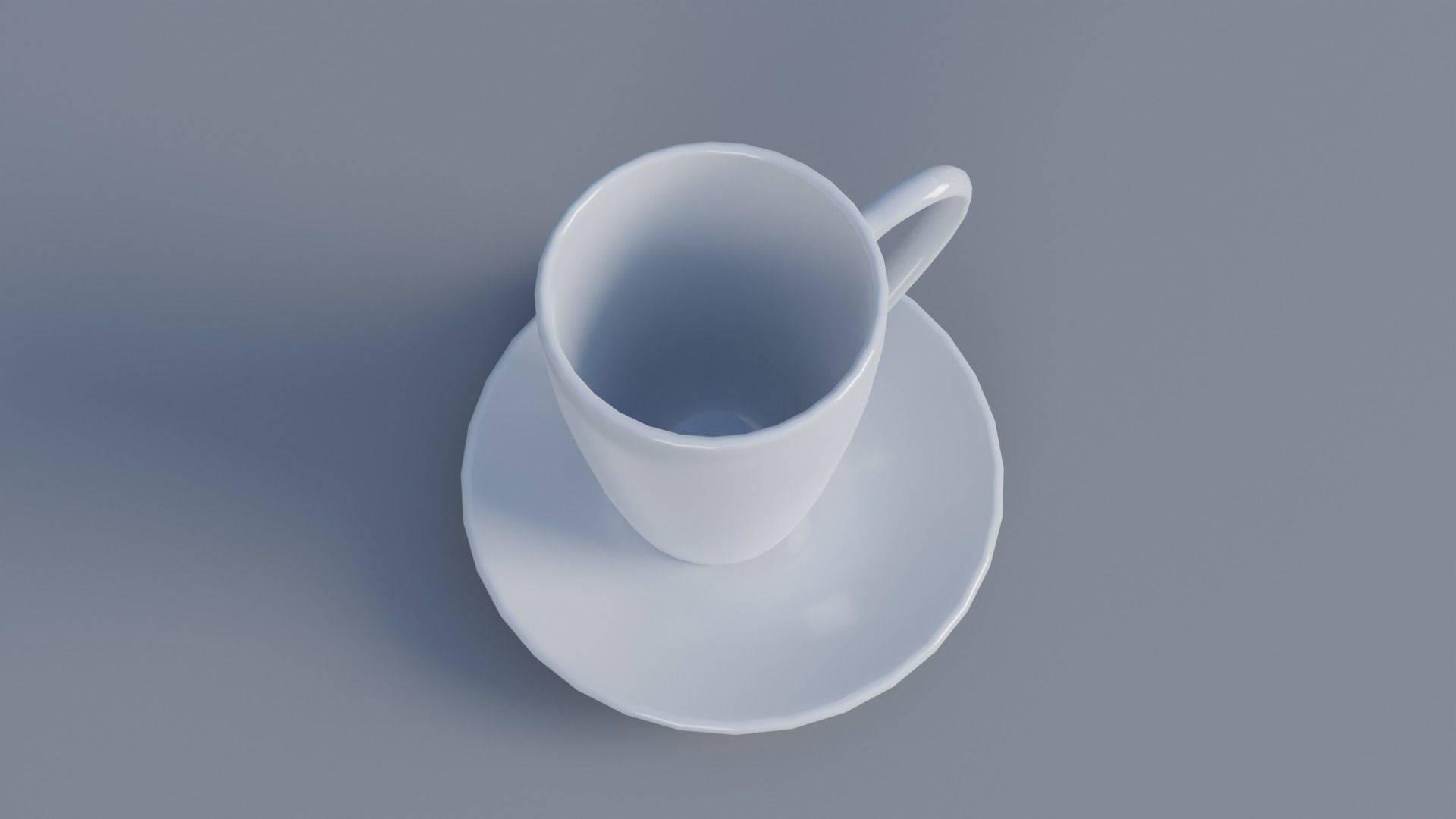 Coffee Cup Low-poly 3D model_1