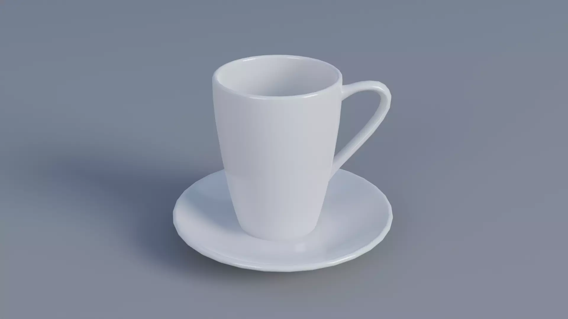 Coffee Cup Low-poly 3D model_0
