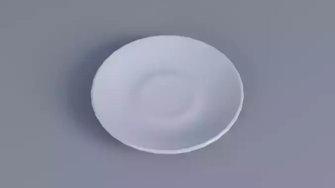 Round Plate Low-poly 3D model