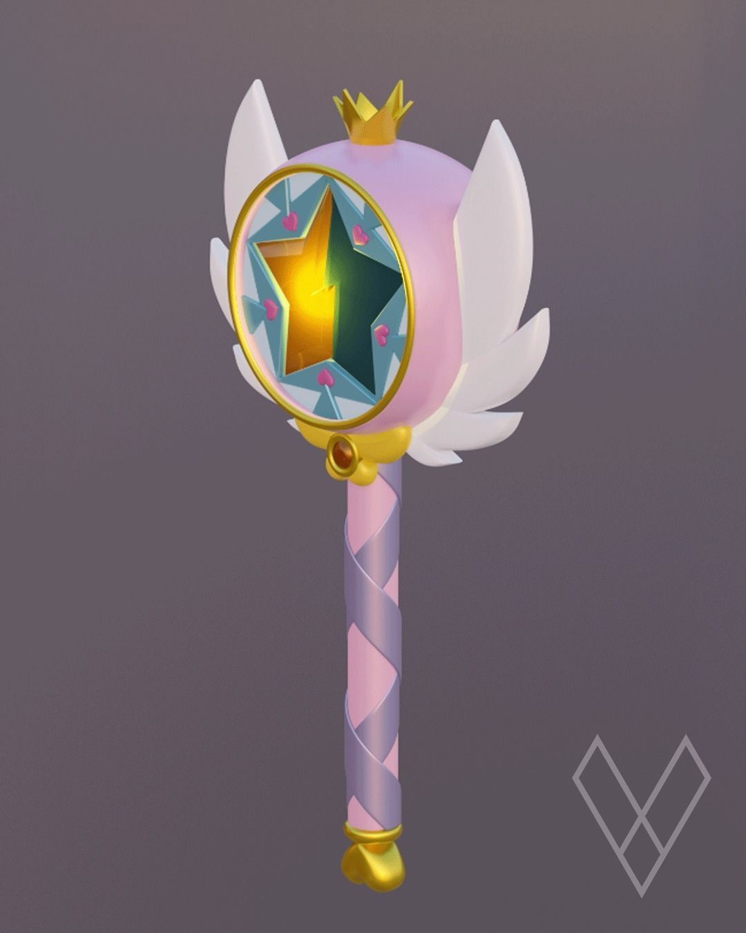 Star Butterfly Wand 2 3D print model_2