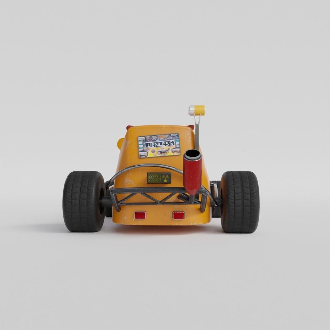 Gokart - Mini Racing Car 3D model_9