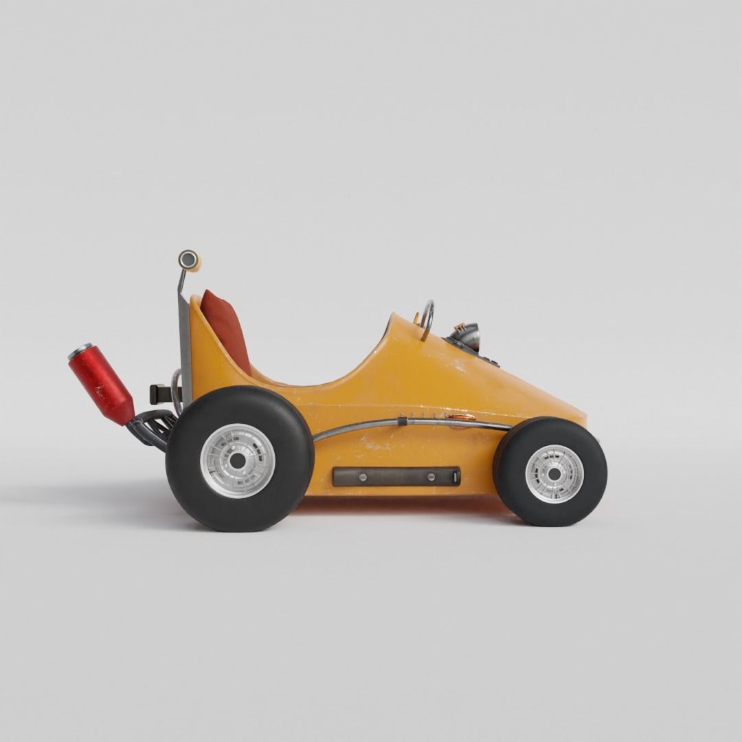 Gokart - Mini Racing Car 3D model_6