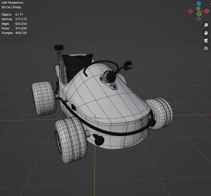 Gokart - Mini Racing Car 3D model_10