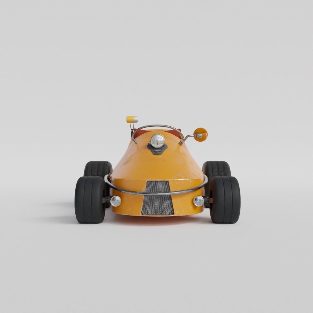 Gokart - Mini Racing Car 3D model_4
