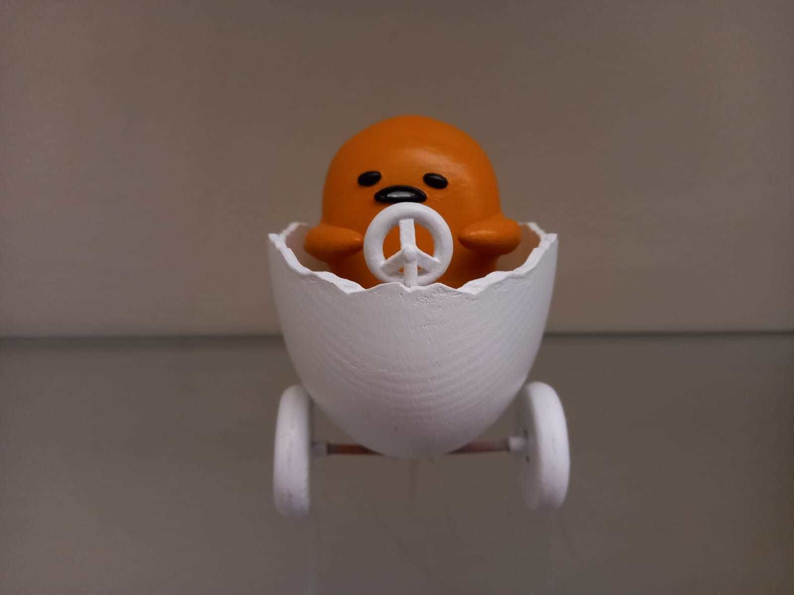 GUDETAMA AND CAR - GUDETAMA MAS CARRITO  3D print model_5