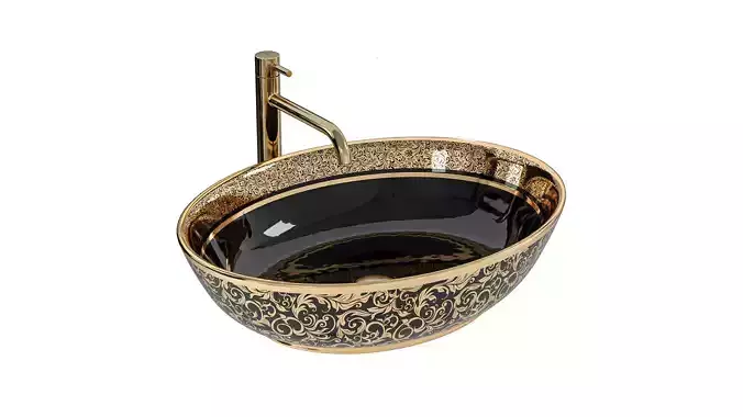 Washbasin REA Margot Gold 3D model