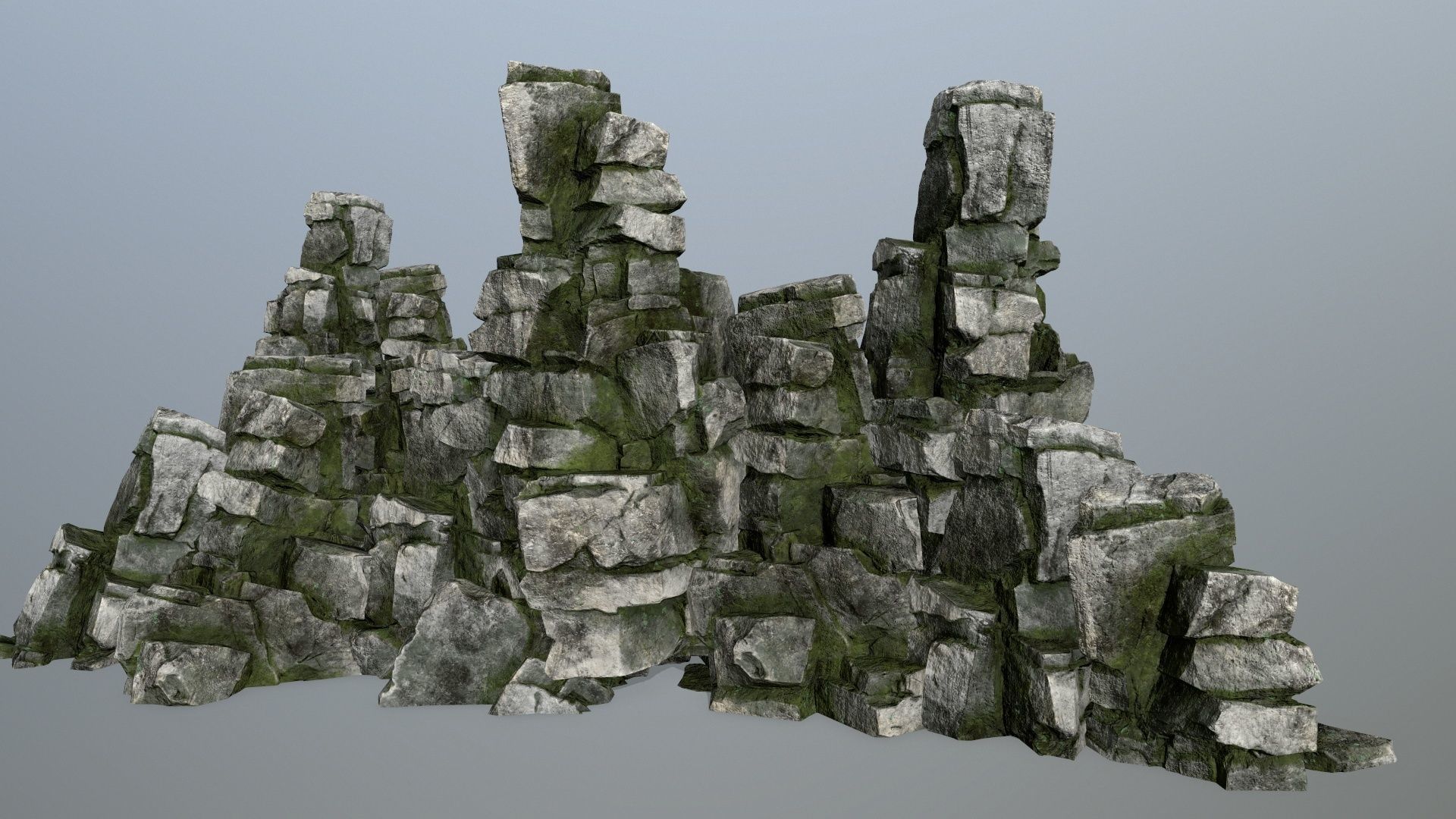 rocks Low-poly 3D model_1