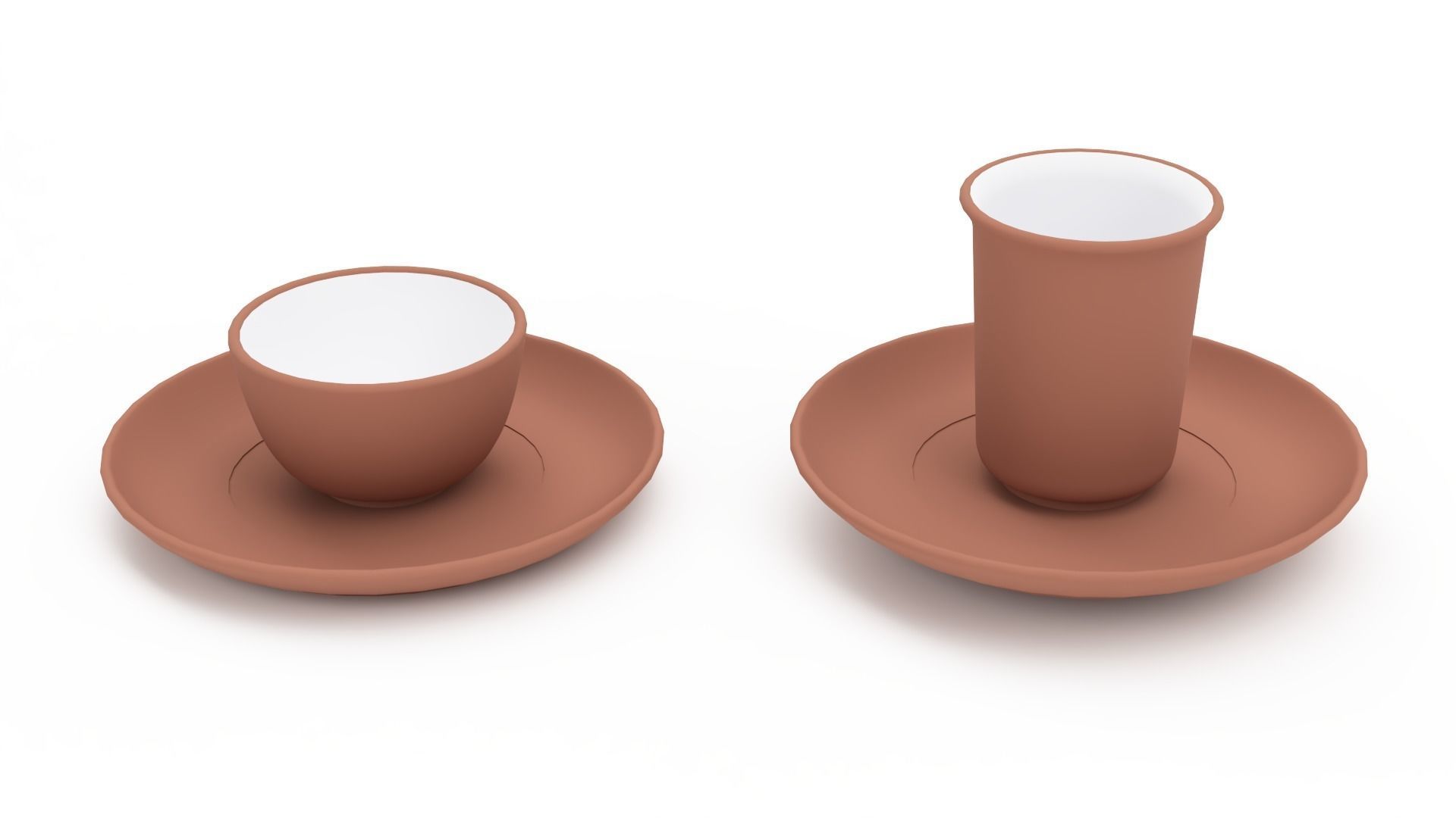 Asian tea sets and coffee cups 3D Model Collection_7