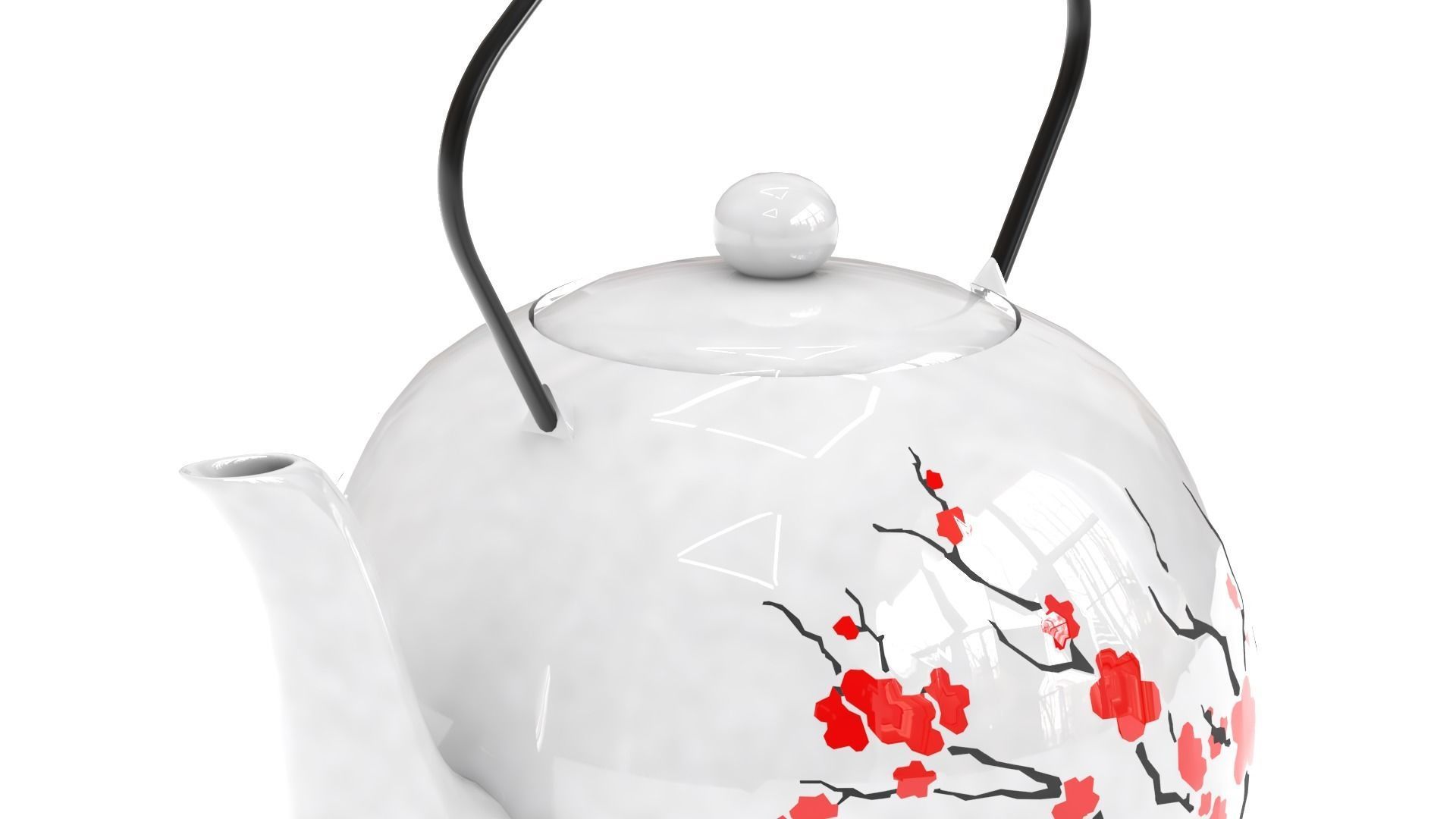 Asian tea sets and coffee cups 3D Model Collection_5