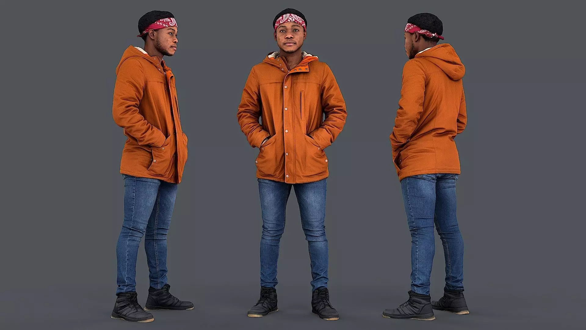 Buddy in Orange Jacket 3D model_0