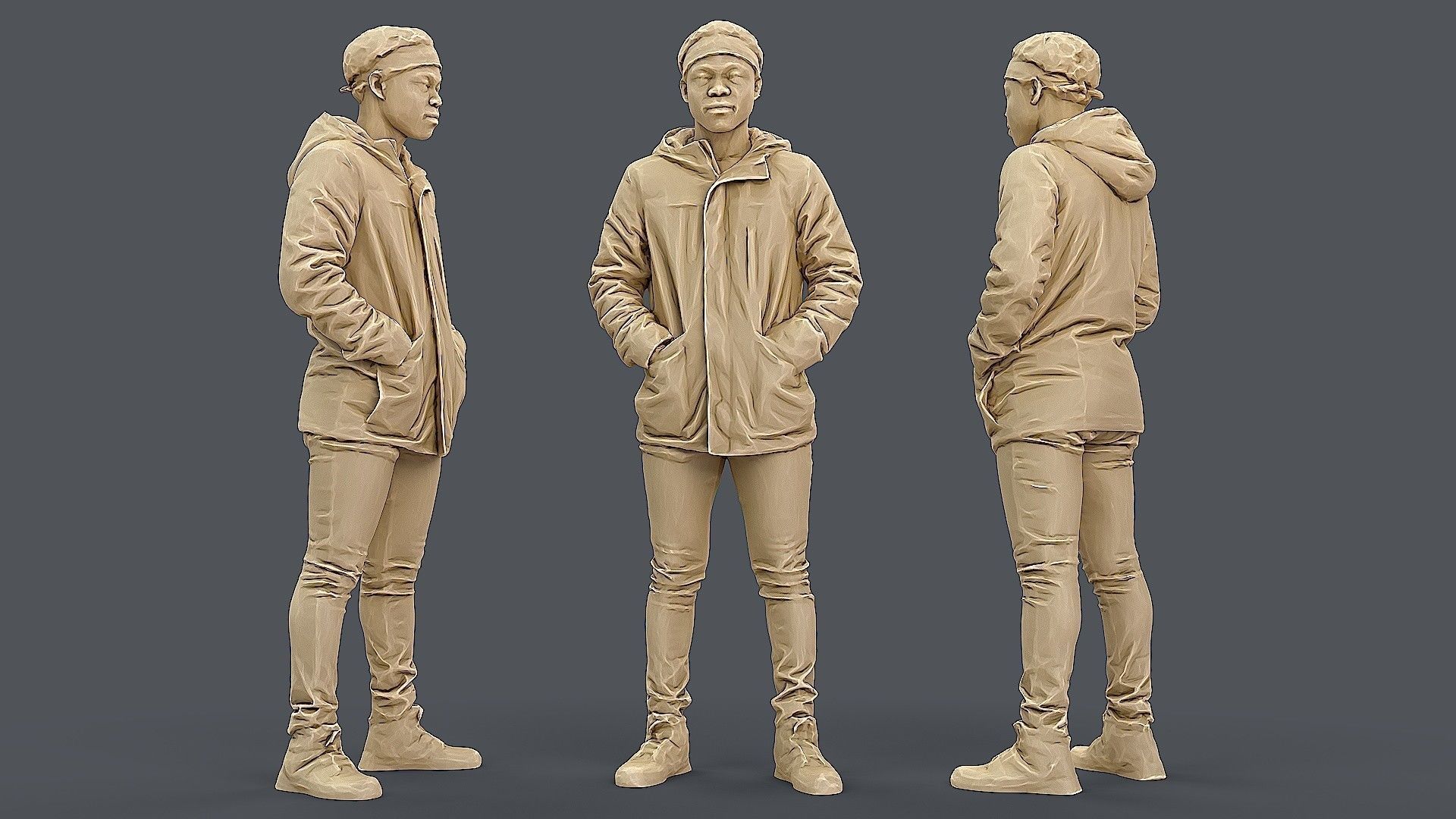 Buddy in Orange Jacket 3D model_2