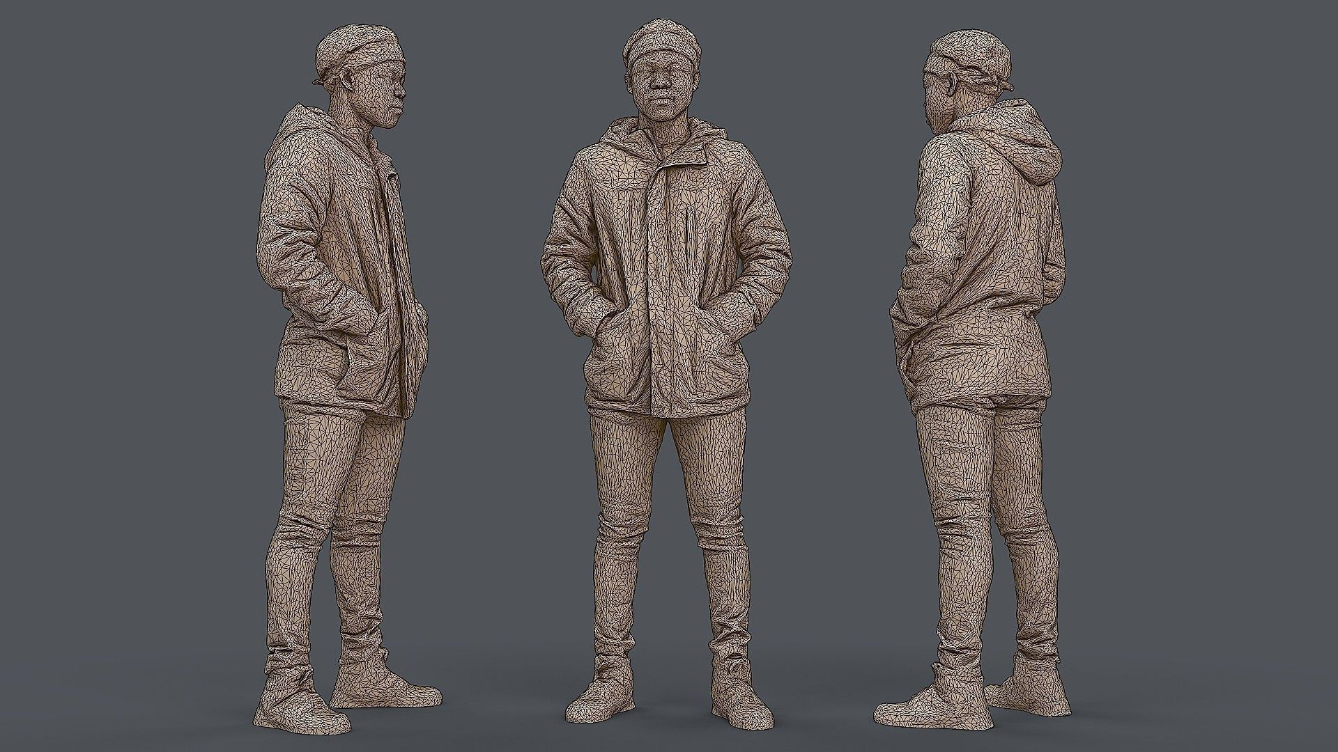 Buddy in Orange Jacket 3D model_3