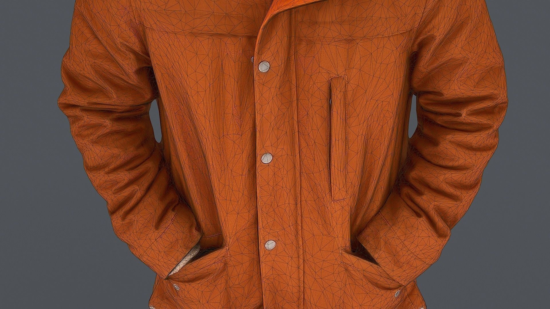 Buddy in Orange Jacket 3D model_10
