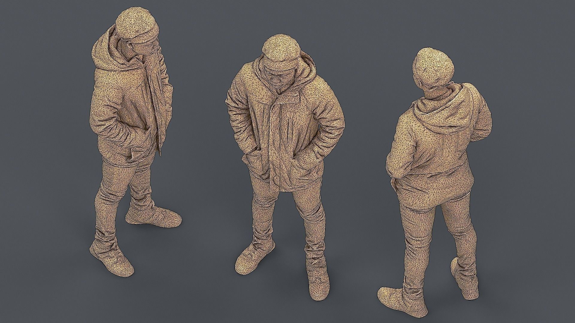 Buddy in Orange Jacket 3D model_7