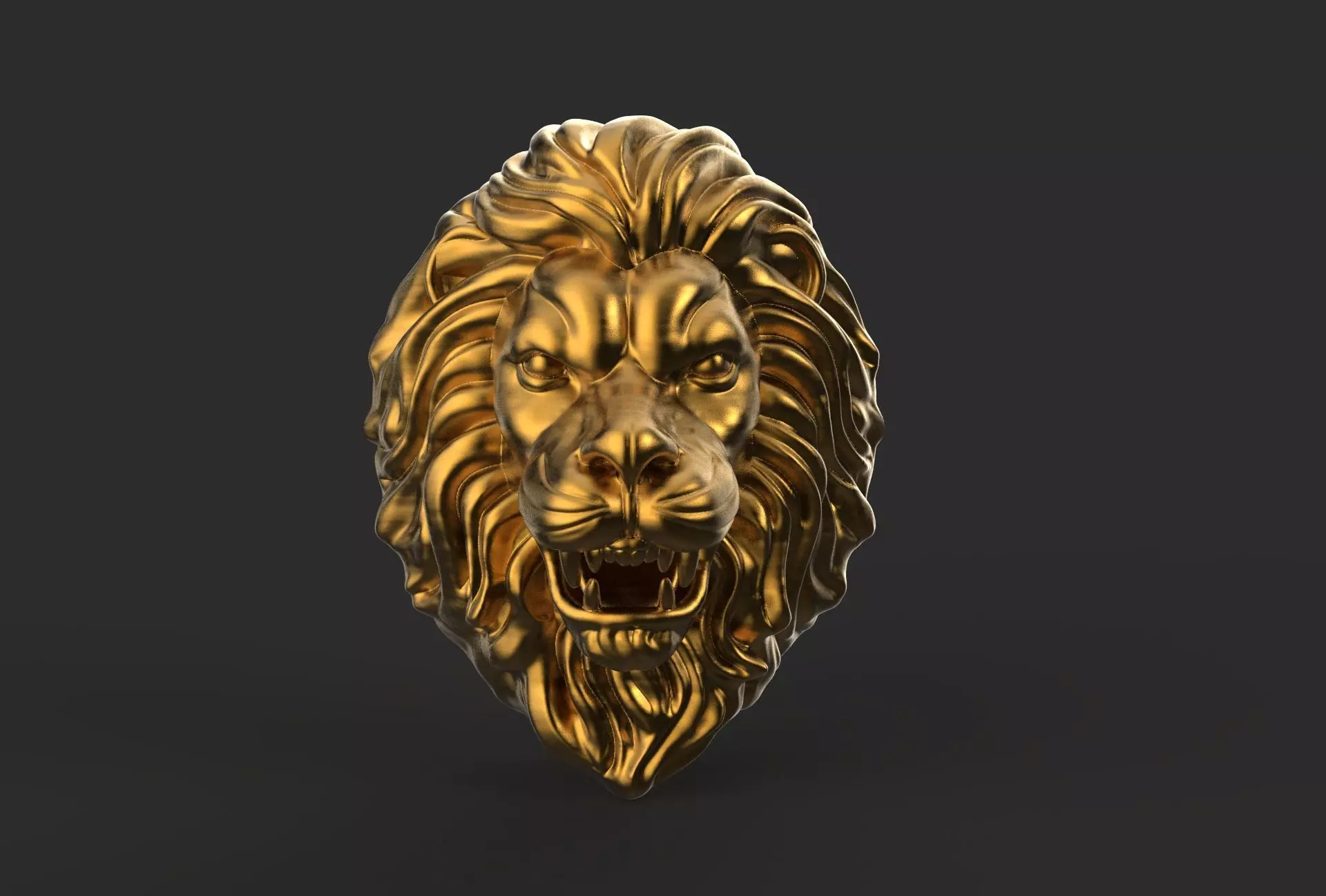 Lion pendant 3D print model_0