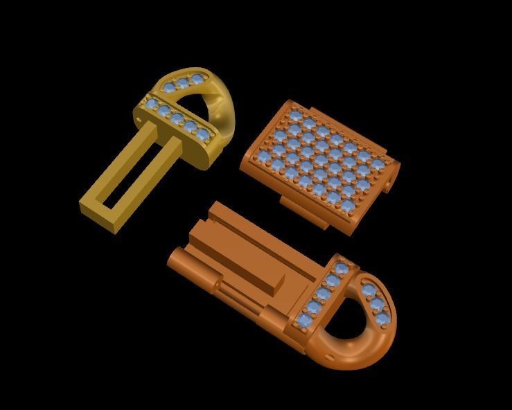 Medusa - Cuban Link Chain Bracelet 3D print model_5