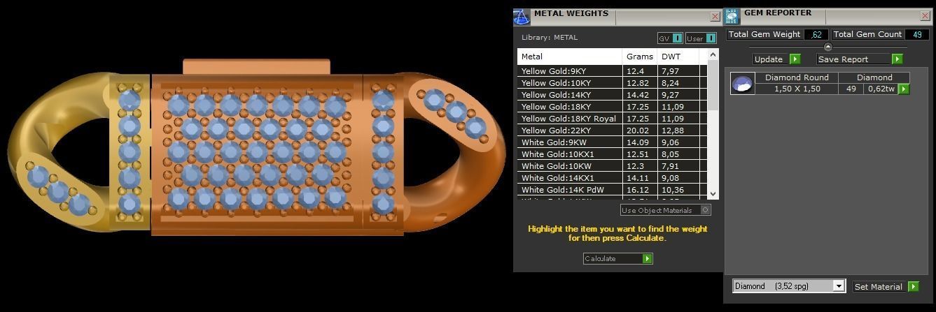 Medusa - Cuban Link Chain Bracelet 3D print model_7