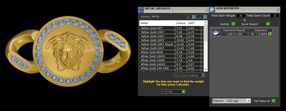 Medusa - Cuban Link Chain Bracelet 3D print model_6