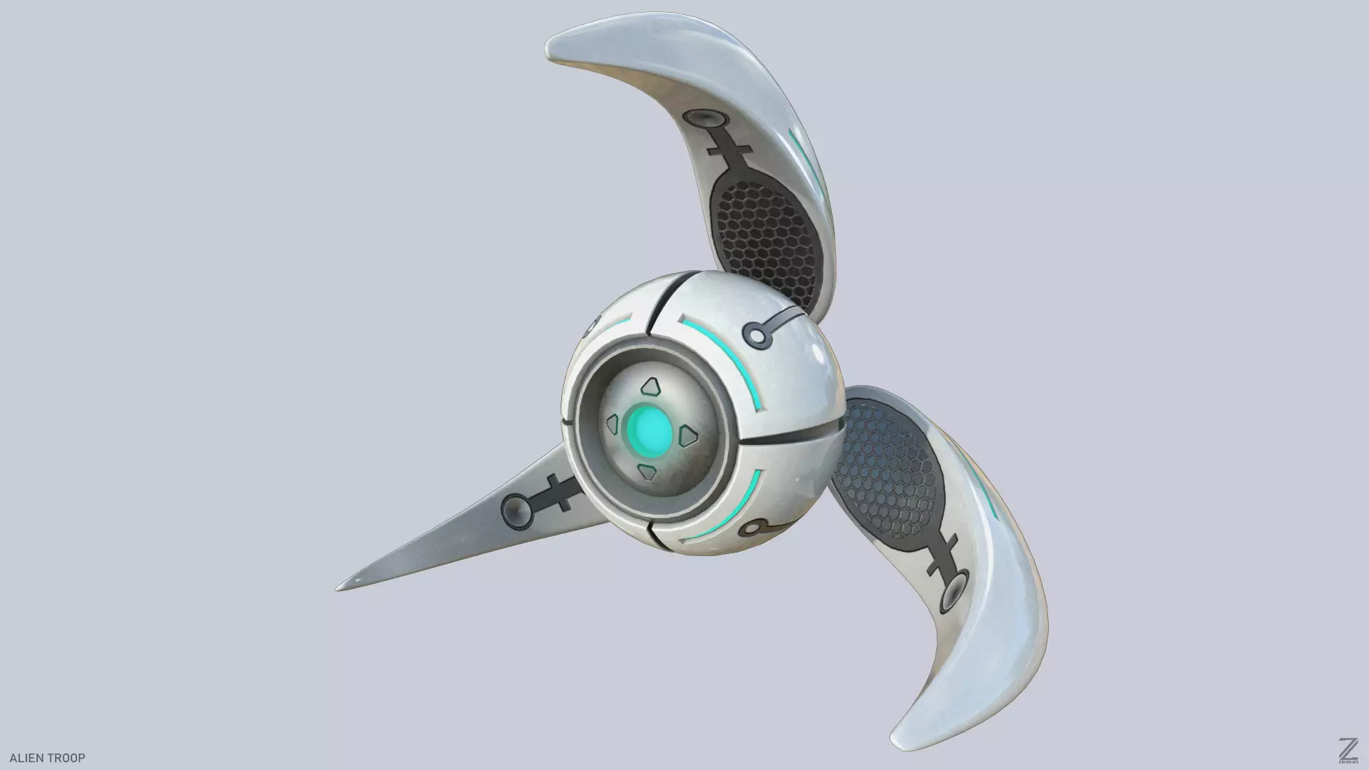 Alien troop Low-poly 3D model