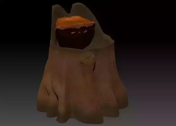 tree stump pot 3D print model