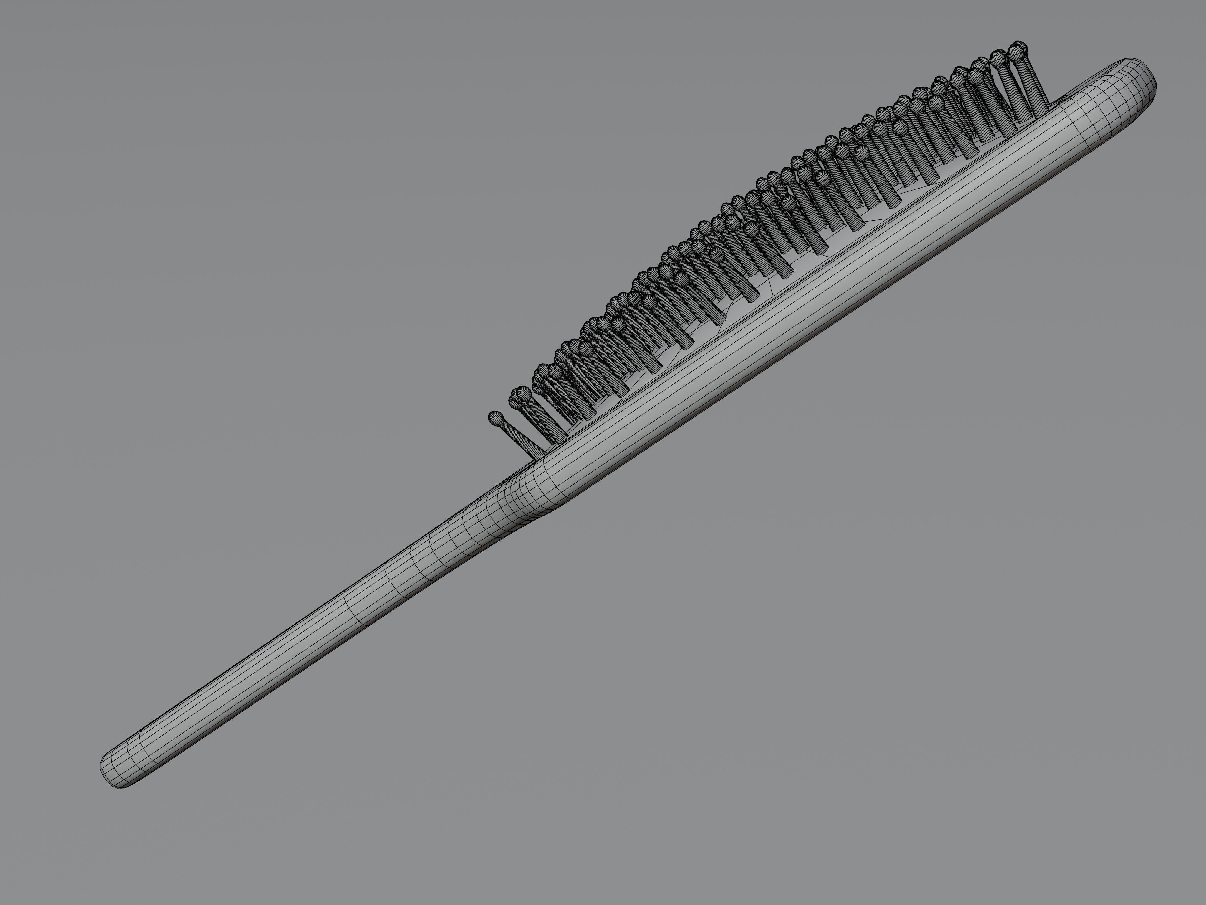 Hairbrush Low-poly 3D model_9