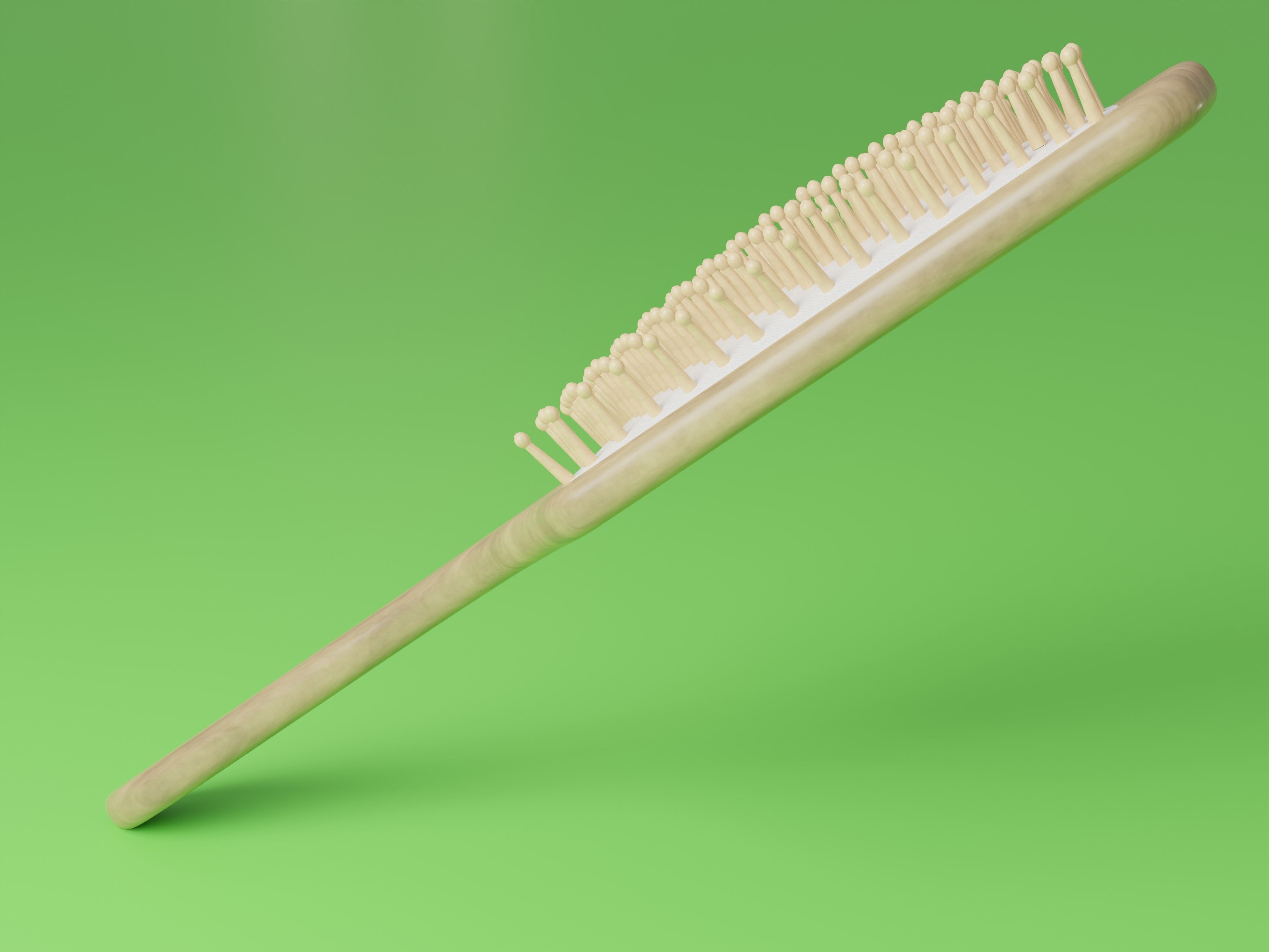 Hairbrush Low-poly 3D model_4