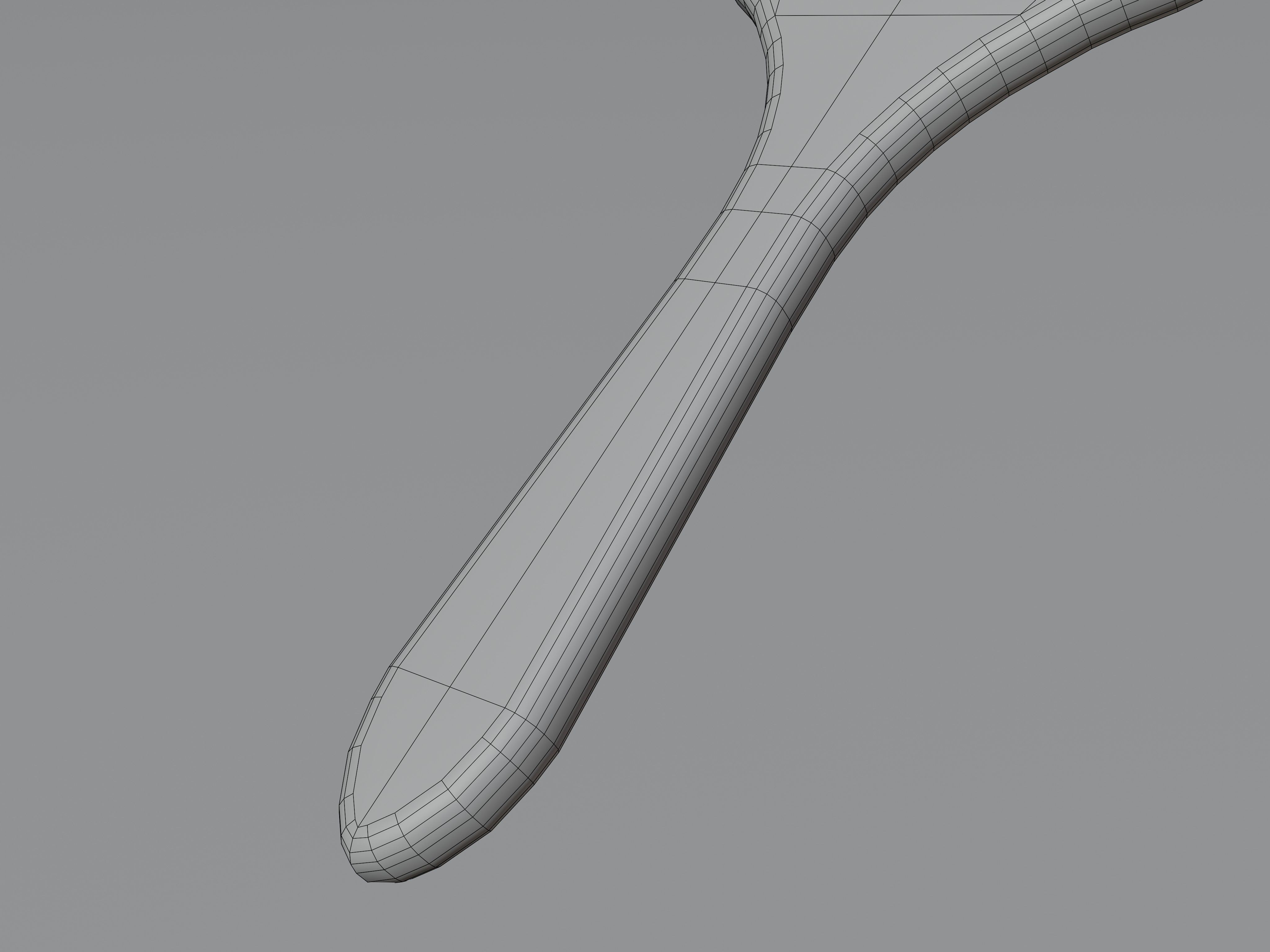 Hairbrush Low-poly 3D model_8