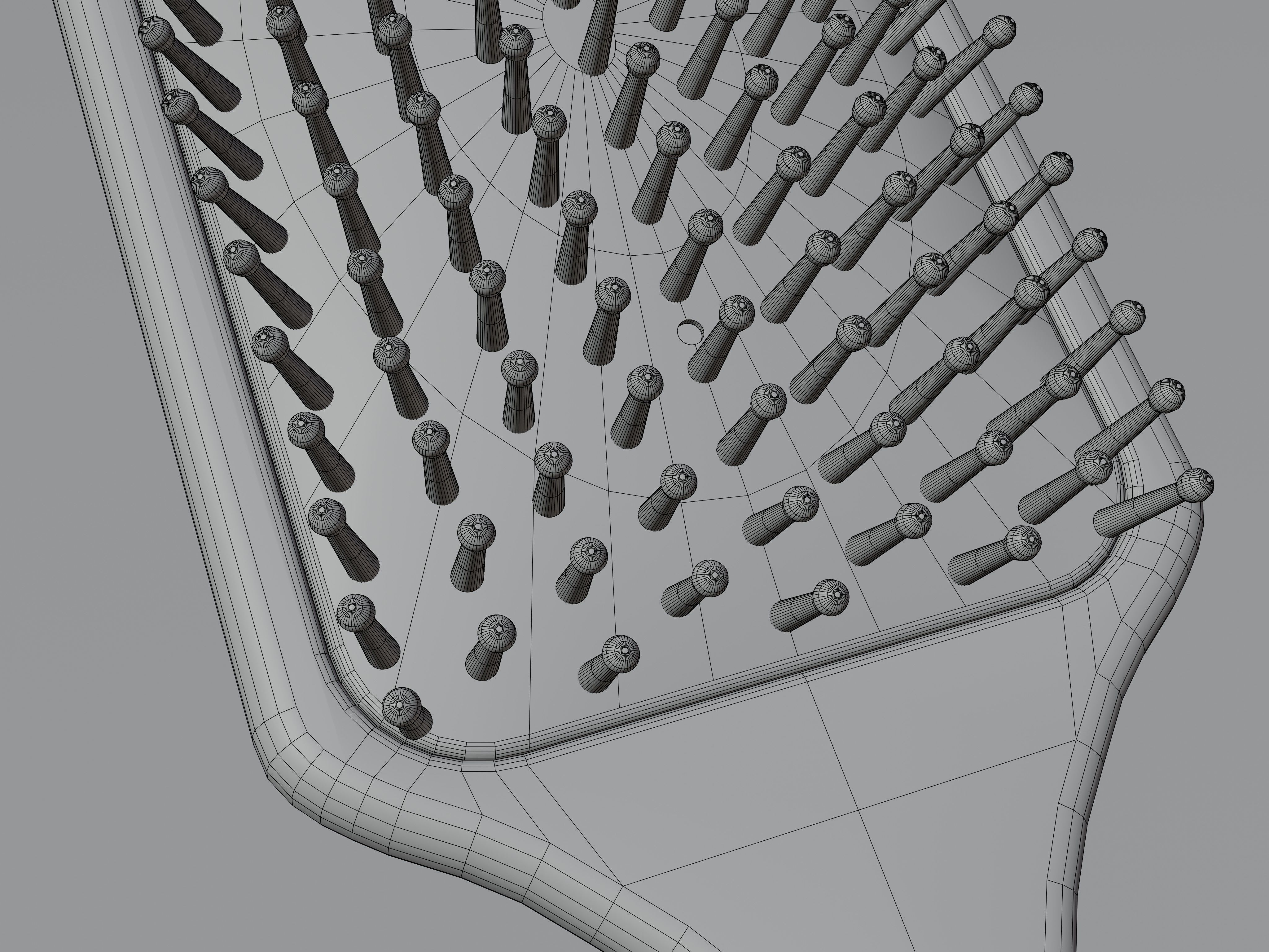 Hairbrush Low-poly 3D model_7