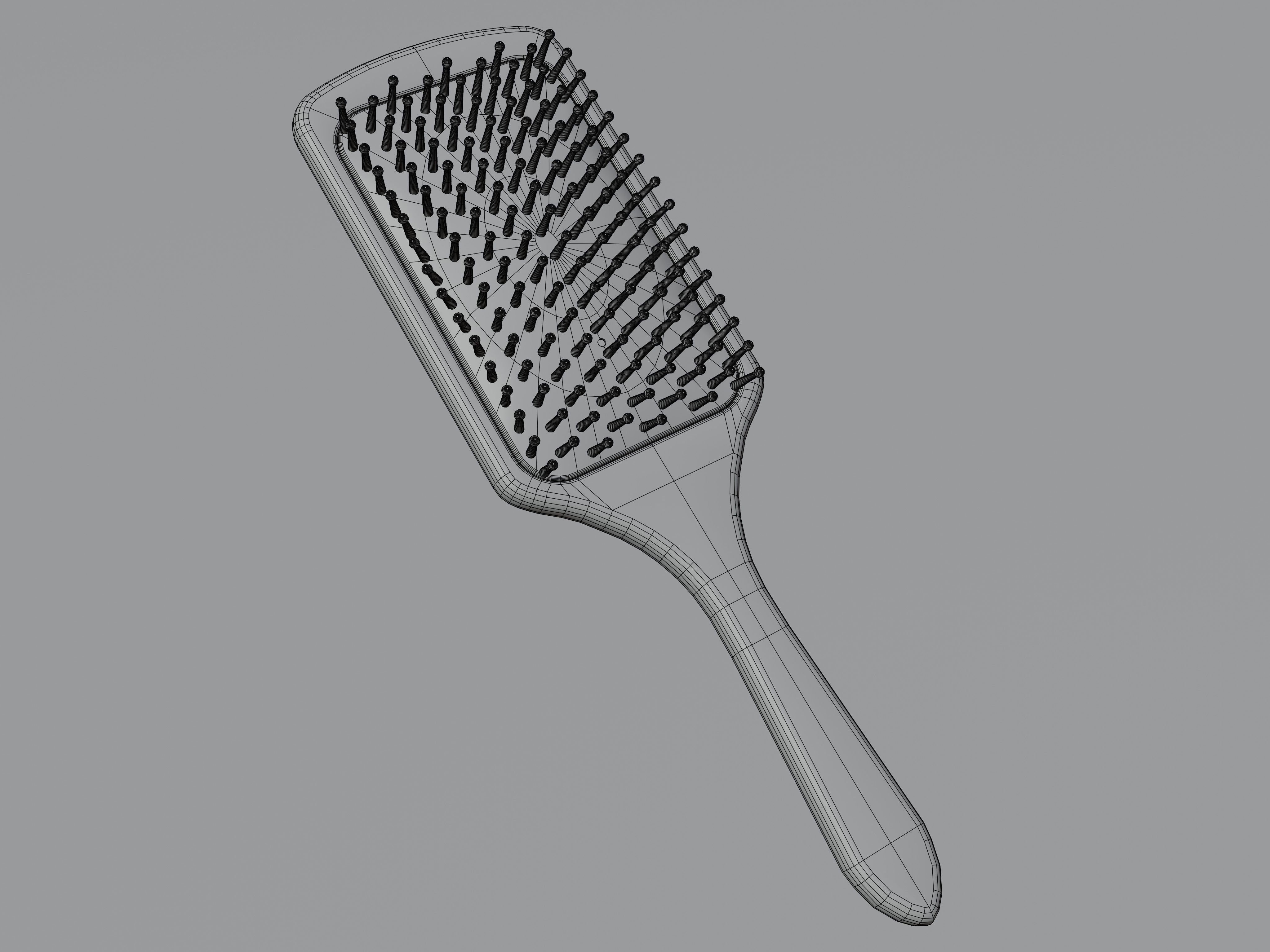 Hairbrush Low-poly 3D model_6