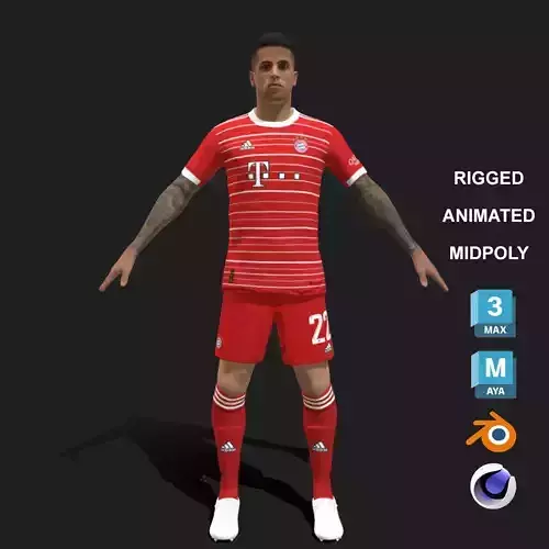 3D Rigged Joao Cancelo Bayern Munich 2023 3D model