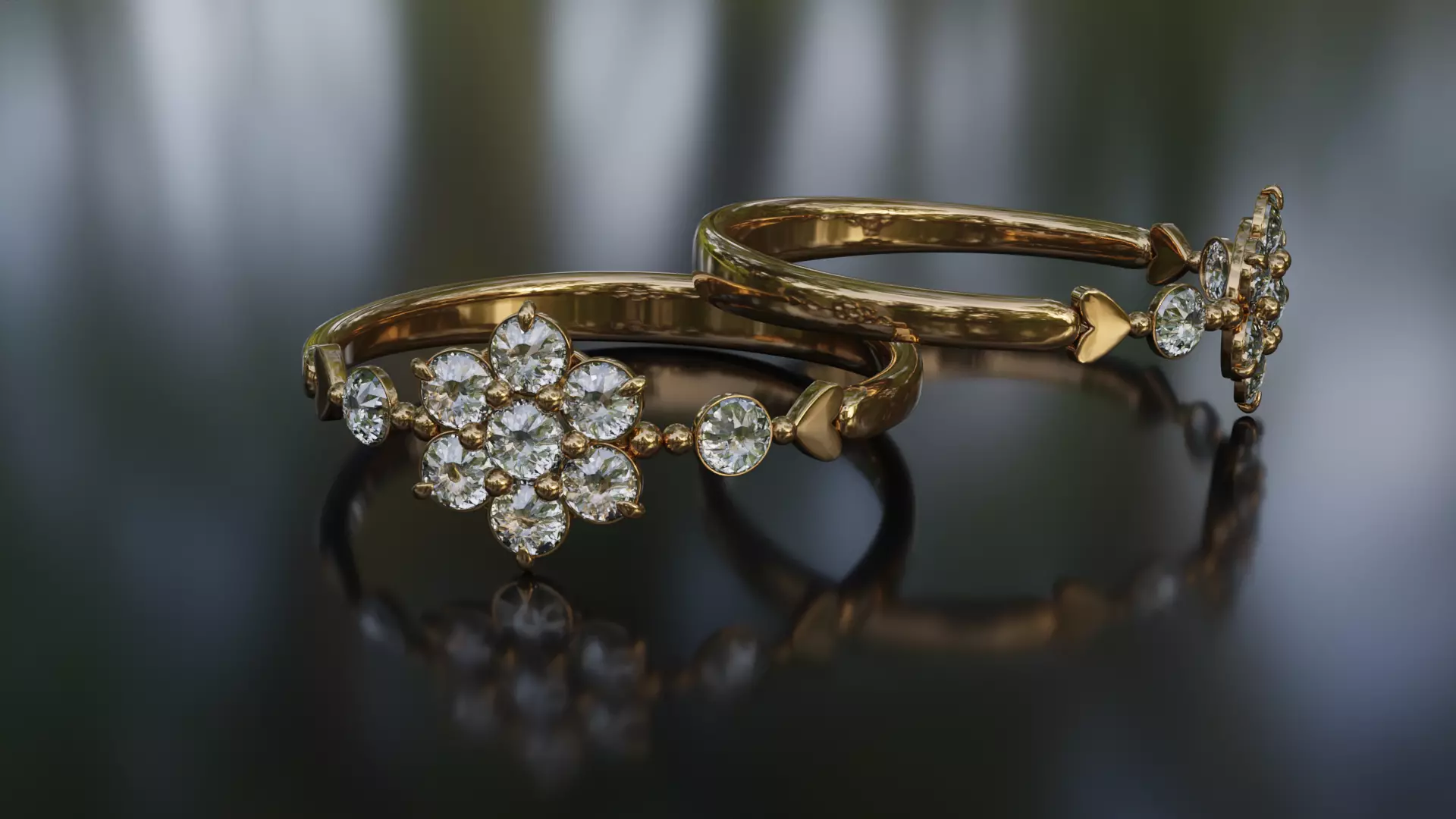 Flower Ring Free 3D print model