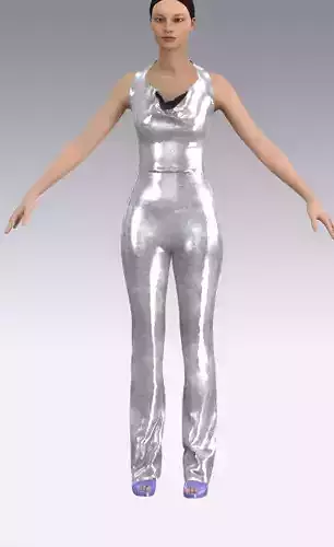 Jumpsuit glitter sparkle fabric glamour look