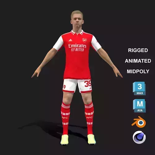 3D Rigged Oleksandr Zinchenko EPL 2023 3D model