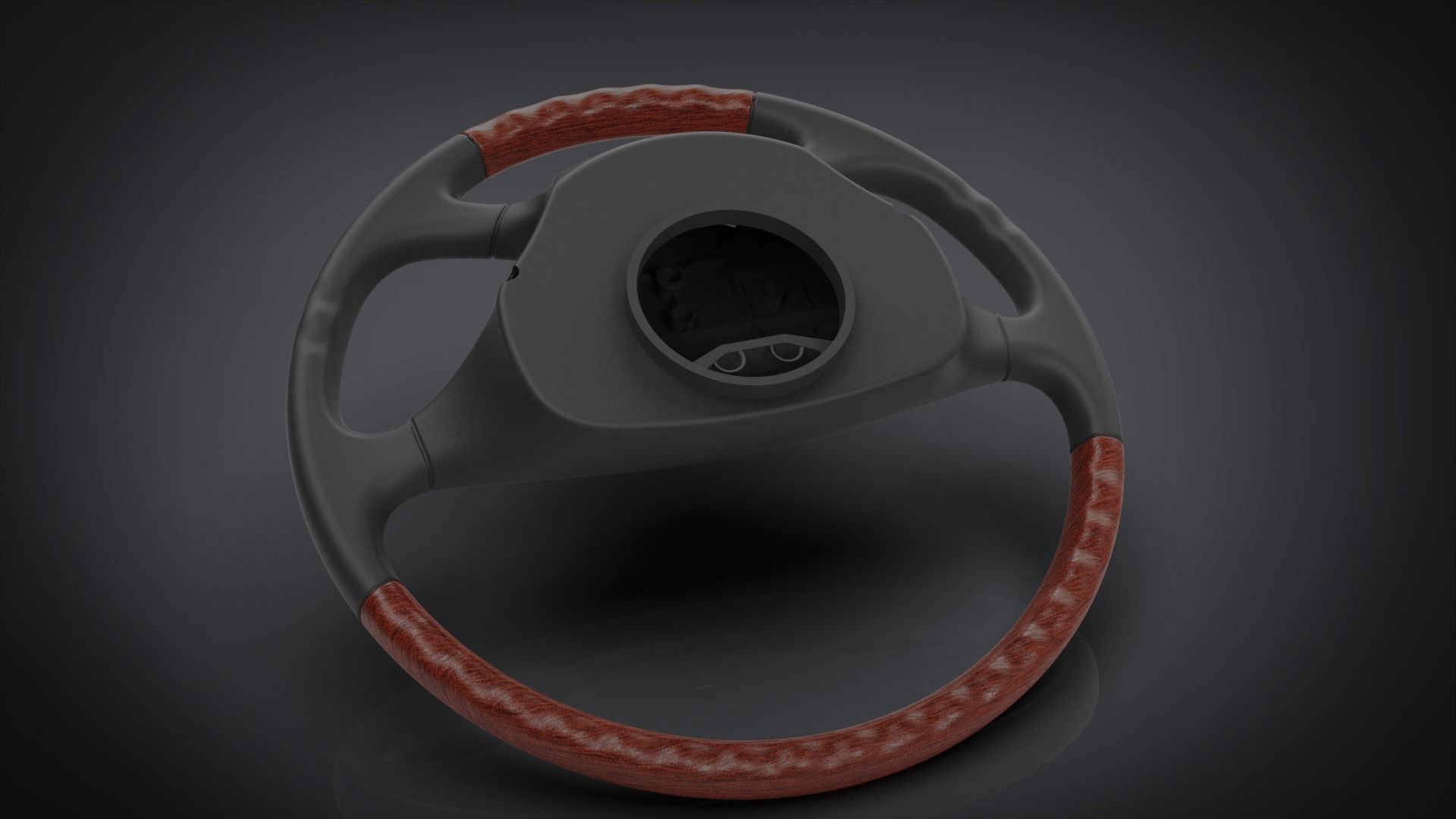 Scania Truck- Bus Steering Wheel 3D model_1