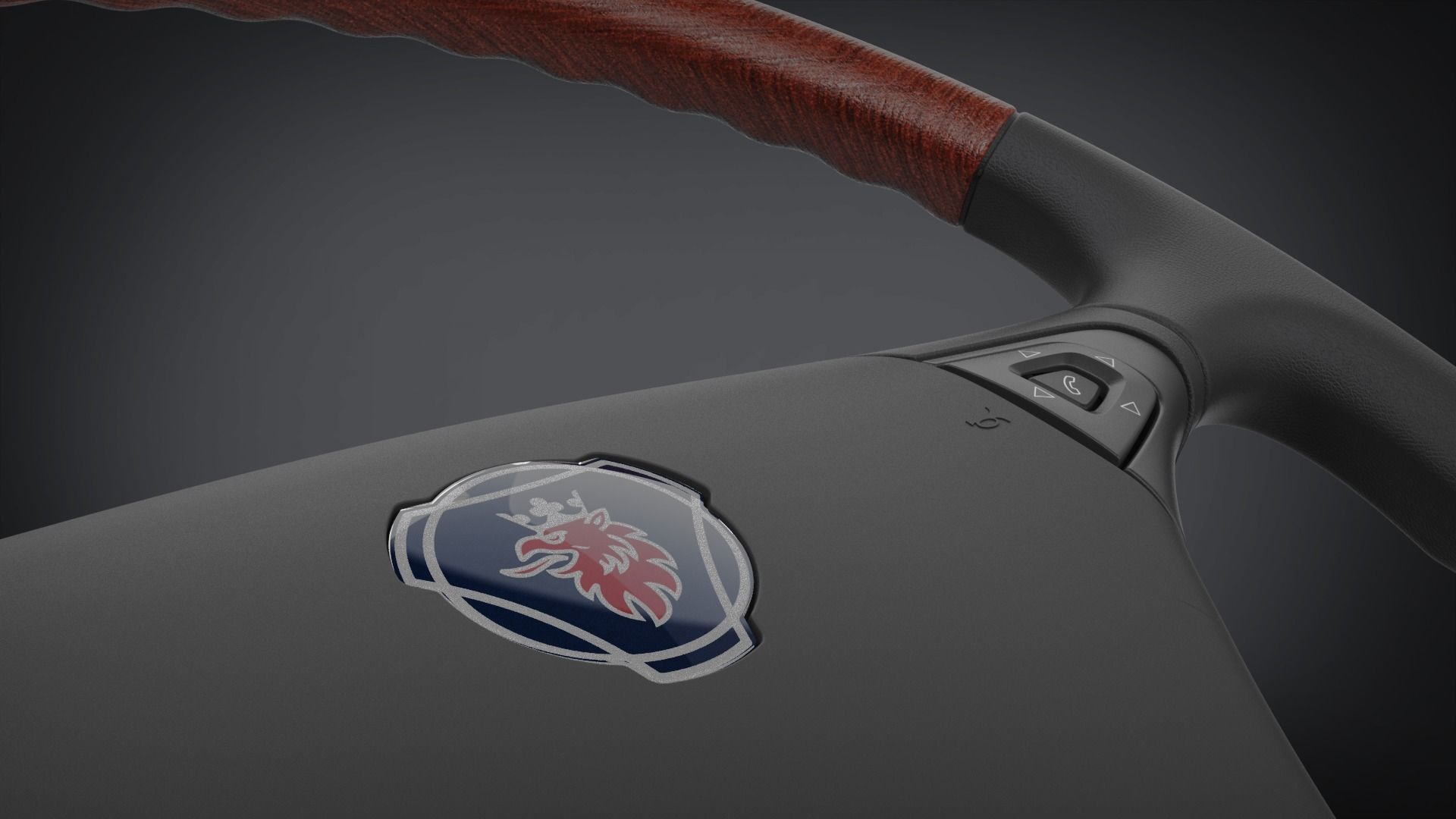 Scania Truck- Bus Steering Wheel 3D model_2